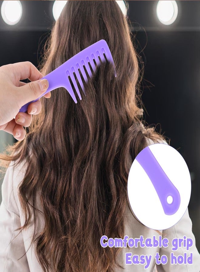 Styquenzer Mini Hair Comb Set, 2 Pack Small Wide Tooth Detangling Brush for Women Portable Travel Shower Comb Plastic Mini Curly Hair Brush Small Shower Combs for Long Short Hairs Wet or Dry (Black, Purple) - Image 4